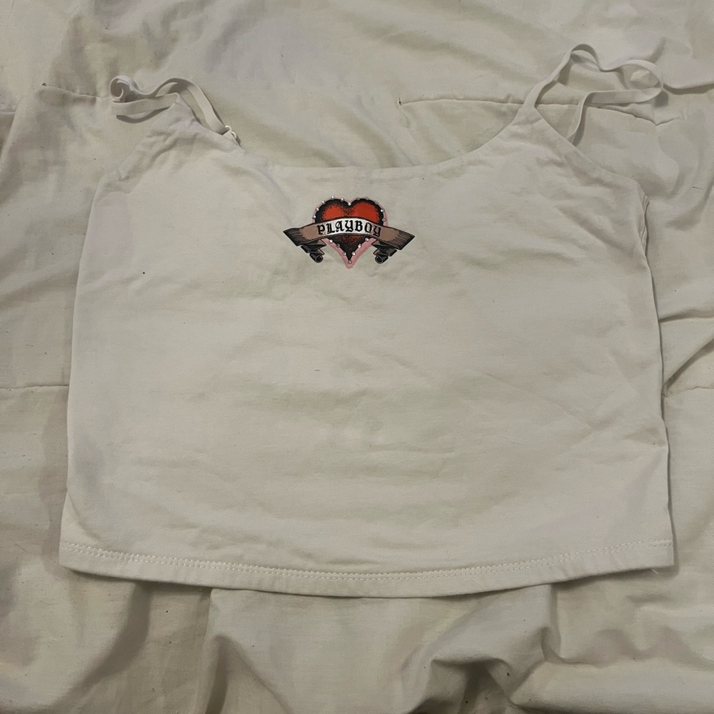 white playboy tank top